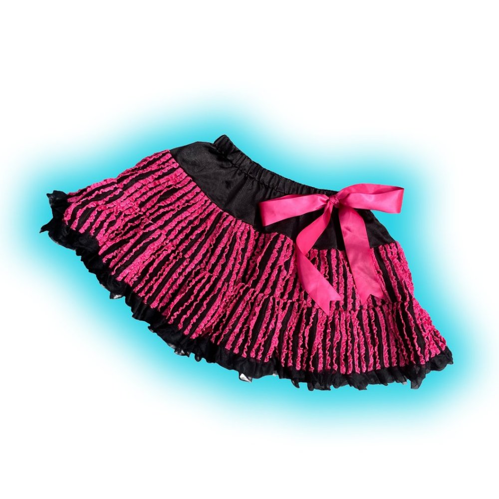 Y2K MONSTER HIGH PINK RUFFLE TUTU SKIRT